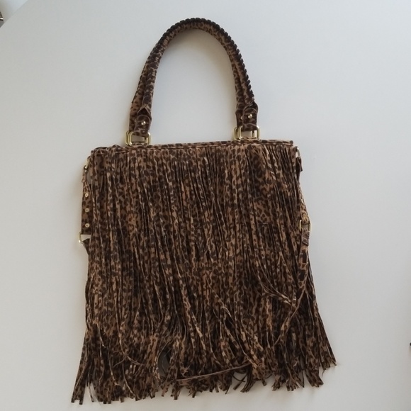 steve madden leopard tote